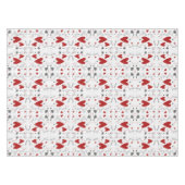 Red and Black Retro Hand Drawn Hearts Love Tischdecke (Vorderseite (Horizontal))