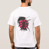 red and black samurai logo printed t shirt (Rückseite)