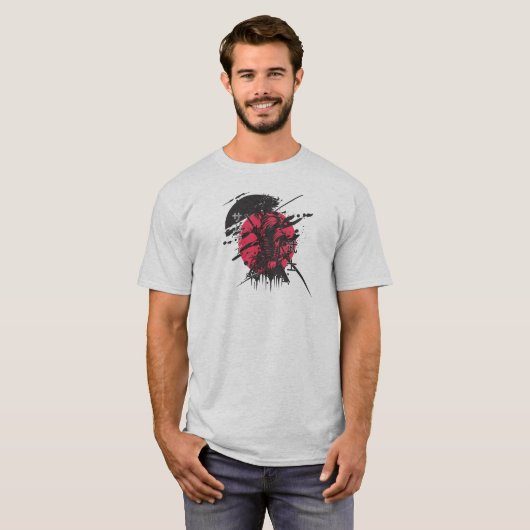 red and black samurai T-Shirt (Vorne ganz)