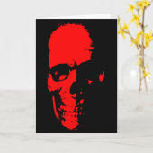 Red and Black  Skull Karte (Gelbe Blume)