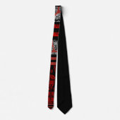 Red And Black Skull Tie Krawatte (Rückseite)