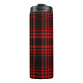 Red and black tartan plaid Scottish seamless patte Thermosbecher (Vorderseite)
