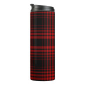 Red and black tartan plaid Scottish seamless patte Thermosbecher (Nach rechts gedreht)