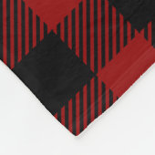 Red and Black Tartan Red Christmas Truck mit Baum Fleecedecke (Ecke)