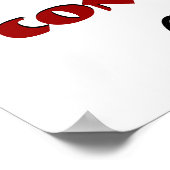 RED and BLACK Wedding or Verlobung Banner V11 Poster (Ecke)