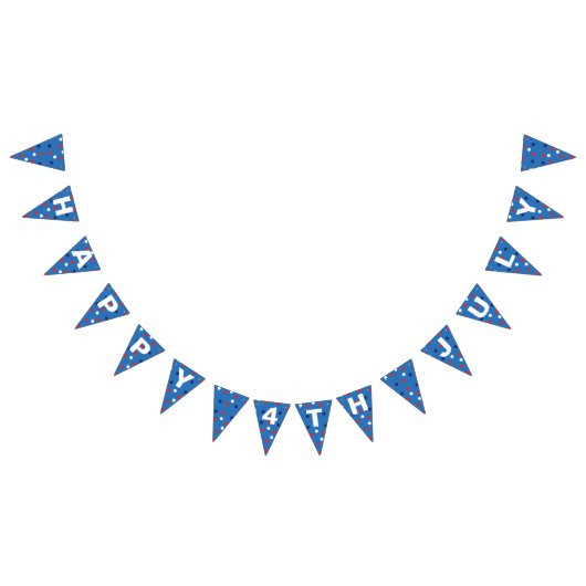 Red and Blue 4. Juli Wimpelkette (Alle)