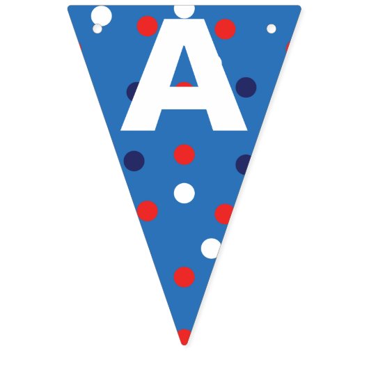 Red and Blue 4. Juli Wimpelkette (Dritte Fahne)