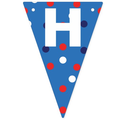 Red and Blue 4. Juli Wimpelkette (Zweite Fahne)