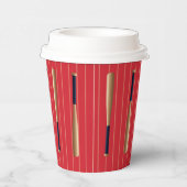 Red and Blue Baseball Birthday Pappbecher (Rechts)