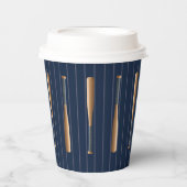 Red and Blue Baseball Birthday Pappbecher (Vorderseite)