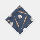 Red and Blue Baseball Birthday Serviette (Ecke)
