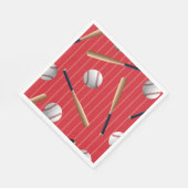 Red and Blue Baseball Birthday Serviette (Ecke)