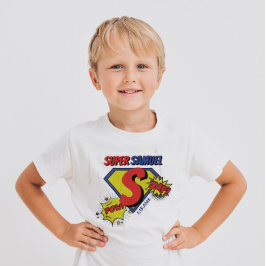 Red and Blue Birthday Boy Super Hero Geburtstag T-Shirt