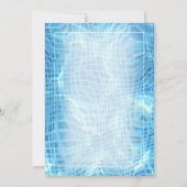 Red And Blue Bold Pool Party Einladung (Rückseite)