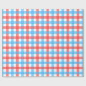 Red and Blue Chex Geschenkpapier (Flach)