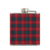 Red and Blue Clan Chisholm Tartan Monogram Flachmann (Rückseite)
