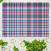Red and Blue Classic Plaid Geschirrtuch (Gefaltet)