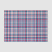 Red and Blue Classic Plaid Pattern Seidenpapier (Vorderseite)