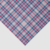 Red and Blue Classic Plaid Pattern Seidenpapier (Ausschnitt)