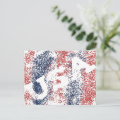 Red and Blue Crystals USA Postkarte (Stehend Vorderseite)