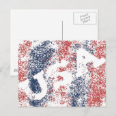Red and Blue Crystals USA Postkarte (Vorne/Hinten)