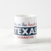Red and Blue Deep im Herzen von Texas Kaffeetasse (Mittel)