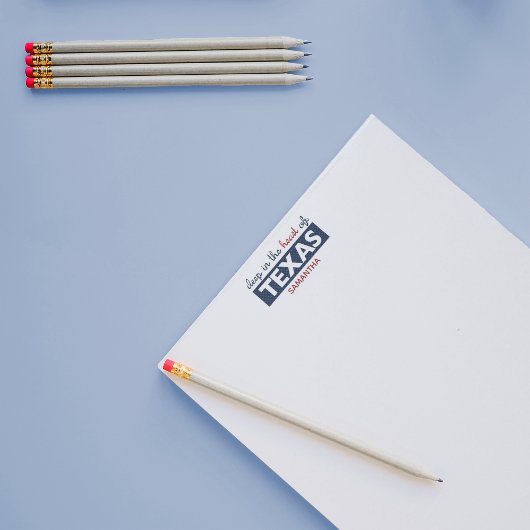 Red and Blue Deep im Herzen von Texas Notizblock