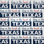 Red and Blue Deep im Herzen von Texas Stoff (Kachel)