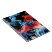 Red and Blue Ink Cloud Abstract Notebook Notizblock (Rechte Seite)