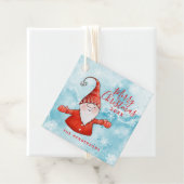 Red and Blue Niedlich Gnome Custom Frohe Weihnacht Geschenkanhänger (Beispiel)