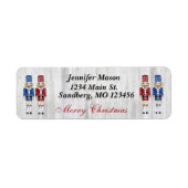 Red and Blue Nutcrackers auf rustikalen grauen Bar (Vorne)