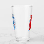 Red and Blue Oriental Dragons Glas (Rechts)
