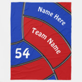 Red and Blue Personalisiert Volleyball - Geschenki Fleecedecke (Vorderseite)
