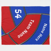 Red and Blue Personalisiert Volleyball - Geschenki Fleecedecke (Vorderseite (Horizontal))