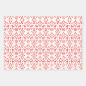 Red and Blue Scandinavian Dala Horse Holiday Geschenkpapier Set (Vorderseite)