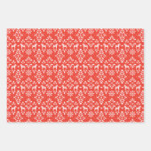 Red and Blue Scandinavian Dala Horse Holiday Geschenkpapier Set (Vorderseite 2)