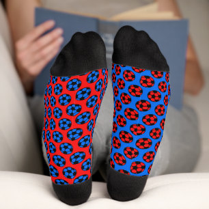 Red and Blue Soccer Socken