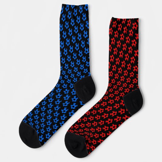 Red and Blue Soccer Socken (Linkes Detail)