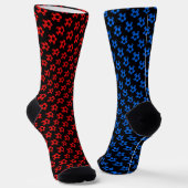 Red and Blue Soccer Socken (Gewinkelt)