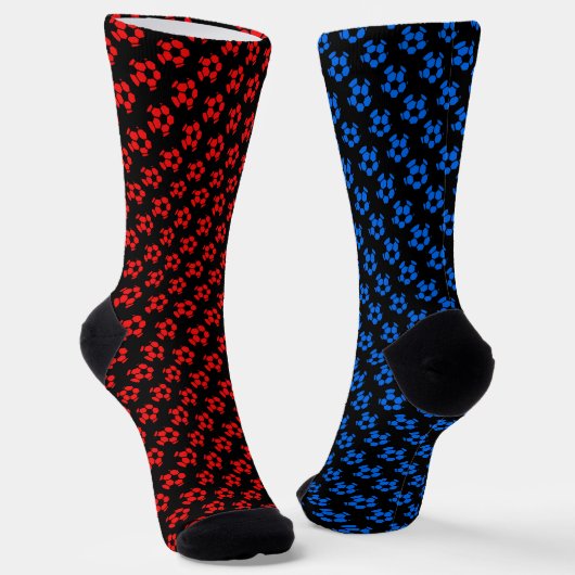 Red and Blue Soccer Socken (Gewinkelt)