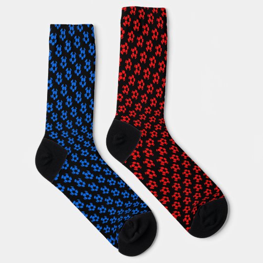Red and Blue Soccer Socken (Rechts)