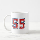 Red And Blue Srts Number 55 Jersey Uniform Player  Kaffeetasse (Links)