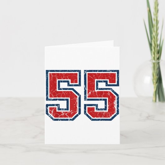 Red And Blue Srts Number 55 Jersey Uniform Player Karte (Vorderseite)