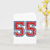 Red And Blue Srts Number 55 Jersey Uniform Player Karte (Gelbe Blume)