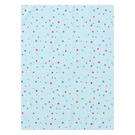 Red and Blue Star Tableclout Tischdecke (Vorderseite)