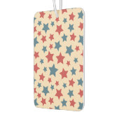 Red and Blue Stars, 4th of July, Beige Background Autolufterfrischer (Links)