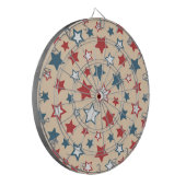 Red and Blue Stars, 4th of July, Beige Background Dartscheibe (Vorderseite Links)