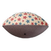 Red and Blue Stars, 4th of July, Beige Background Football (Gedreht 270)