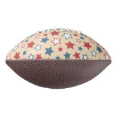 Red and Blue Stars, 4th of July, Beige Background Football (Gedreht 90)