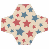 Red and Blue Stars, 4th of July, Beige Background Fußball (Flach)